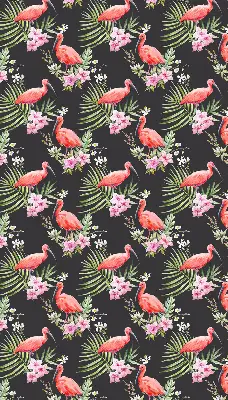 Medžiaginiai užtemdantys roletai Flamingos ant augalų
