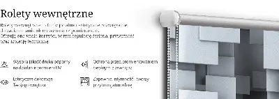 Užtemdantys roletai langams Pilki 3D kvadratai