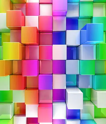Vidiniai užtemdantys roletai Spalvingi 3D kubeliai