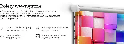 Vidiniai užtemdantys roletai Spalvingi 3D kubeliai