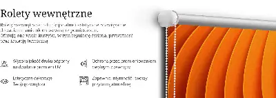 Vidiniai užtemdantys roletai Oranžinė abstrakcija