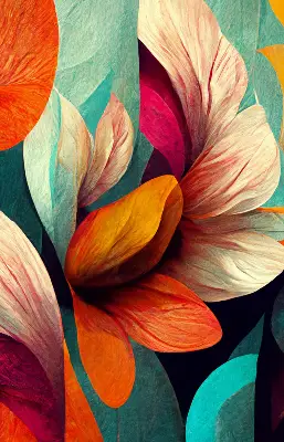 Vidiniai užtemdantys roletai Gėlės abstrakcijoje