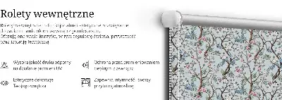 Vidiniai užtemdantys roletai Gėlių vynmedžiai šviesiame fone
