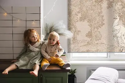 Vidiniai užtemdantys roletai langams Vintažiniai paukščiai