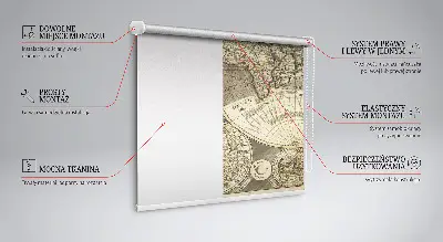 Vidiniai užtemdantys roletai Pasaulio žemėlapis