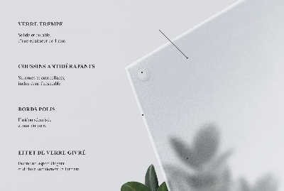 Kvadratinis stiklinis stalviršis Pusiau skaidrus