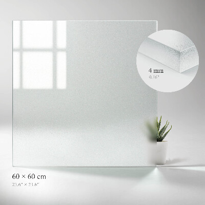 Kvadratinis stiklinis stalviršis Pusiau skaidrus