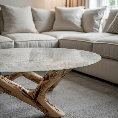 Apvalus stalviršis Įbrėžimai ant betono paviršiaus