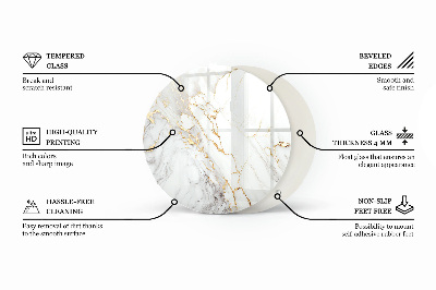 Apvalus stalviršis Įbrėžimai ant betono paviršiaus