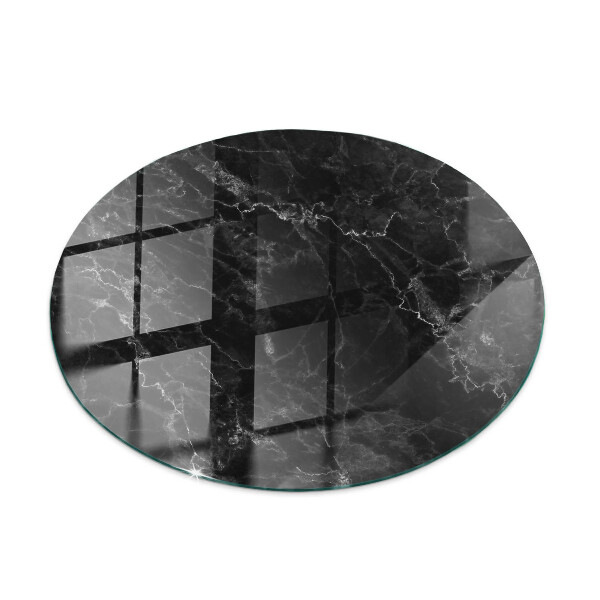 Apvalus stiklinis stalviršis Marmuras su subtiliomis gyslomis