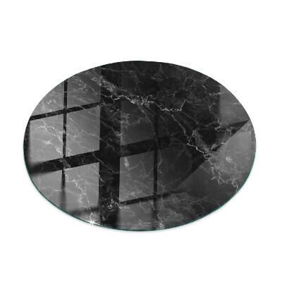 Apvalus stiklinis stalviršis Marmuras su subtiliomis gyslomis