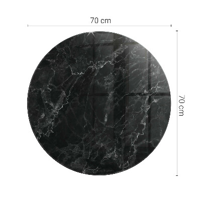 Apvalus stiklinis stalviršis Marmuras su subtiliomis gyslomis