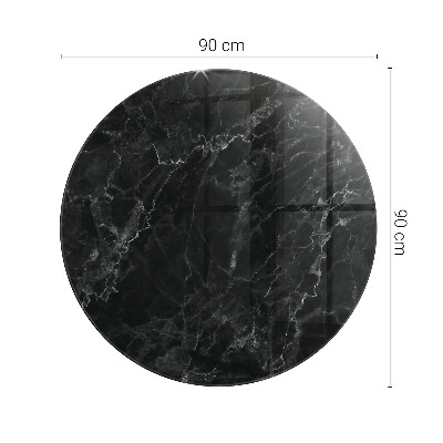 Apvalus stiklinis stalviršis Marmuras su subtiliomis gyslomis