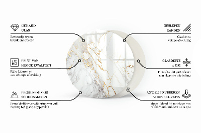 Apvalus stiklinis stalviršis Mediena, deranti su derva