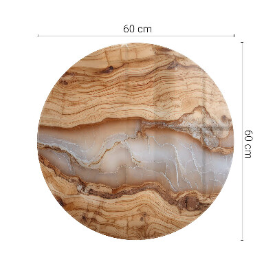 Apvalus stiklinis stalviršis Mediena, deranti su derva