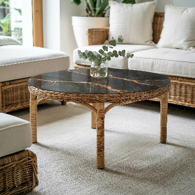 Apvalus stalviršis Marmuro venos dizaine