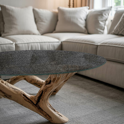 Apvalus stalviršis Akmens tekstūros motyvas