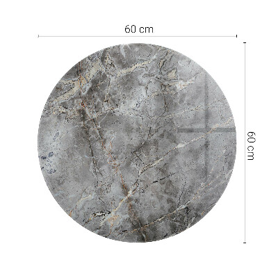 Apvalus stiklinis stalviršis Stilingas marmuro raštas