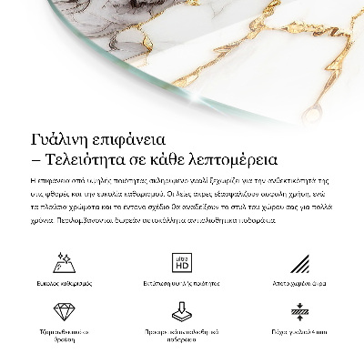 Apvalus stiklinis stalviršis Natūralaus medžio žavesys