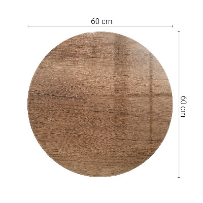 Apvalus stiklinis stalviršis Natūralaus medžio žavesys