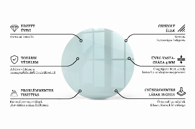 Apvalus stalviršis skaidrus