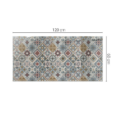 Stačiakampis stalviršis Dekoratyvinės mozaikos su detalėmis