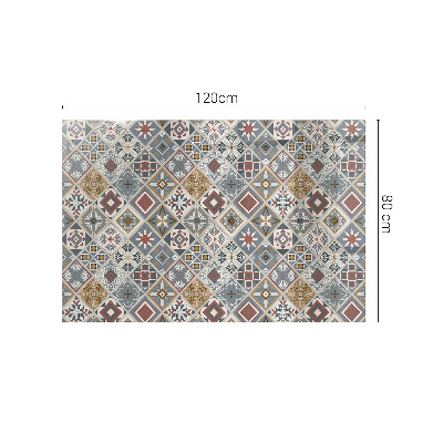 Stačiakampis stalviršis Dekoratyvinės mozaikos su detalėmis