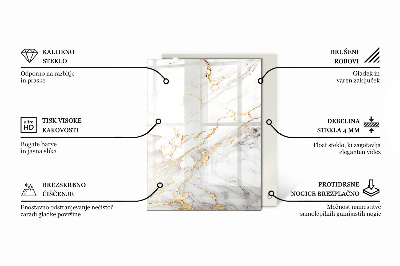 Stačiakampis stalviršis Marmuras su subtiliomis gyslomis