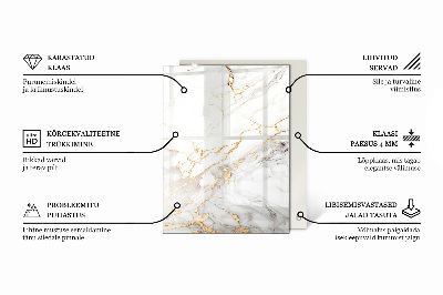 Stačiakampis stalviršis stalui Marmuro venos dizaine