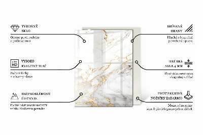 Stačiakampis stalviršis Stilingas marmuro raštas