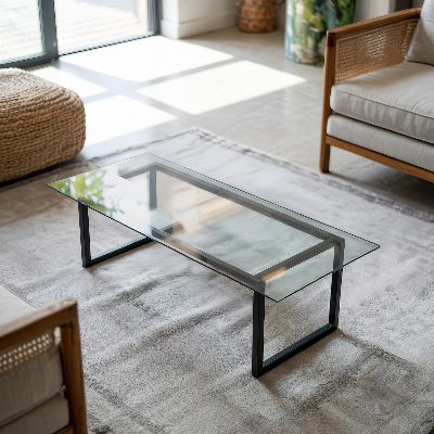 Stačiakampis stalviršis stalui skaidrus