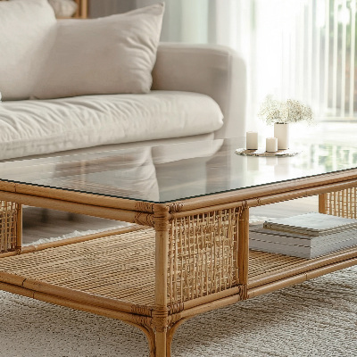 Stačiakampis stalviršis stalui skaidrus