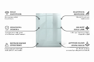 Stačiakampis stalviršis stalui skaidrus