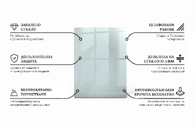 Stačiakampis stalviršis stalui skaidrus