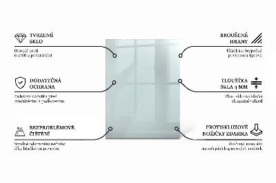 Stačiakampis stalviršis stalui skaidrus