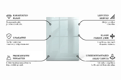 Stačiakampis stalviršis stalui skaidrus
