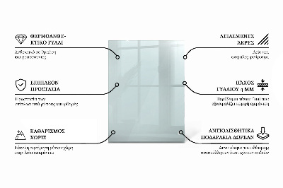 Stačiakampis stalviršis stalui skaidrus