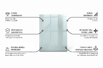 Stačiakampis stalviršis stalui skaidrus