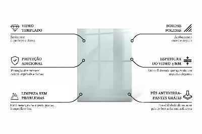 Stačiakampis stalviršis stalui skaidrus