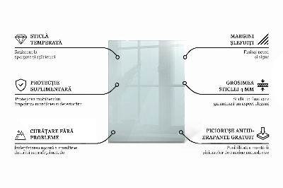 Stačiakampis stalviršis stalui skaidrus
