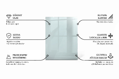 Stačiakampis stalviršis stalui skaidrus