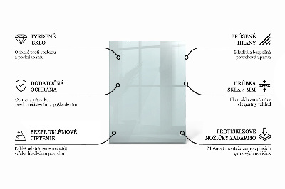 Stačiakampis stalviršis stalui skaidrus