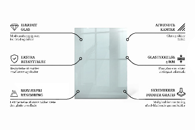 Stačiakampis stalviršis stalui skaidrus