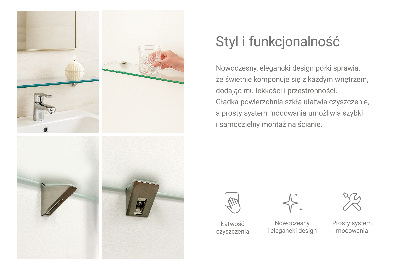 Stiklinė lentynėlė Pusiau permatoma