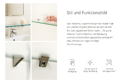 Stiklinė lentynėlė Pusiau permatoma