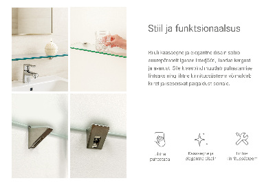 Stiklinė lentynėlė Pusiau permatoma