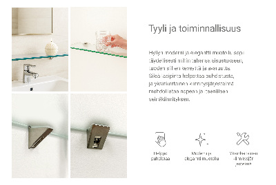 Stiklinė lentynėlė Pusiau permatoma