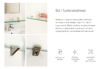 Stiklinė lentynėlė Pusiau permatoma