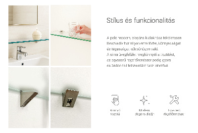 Stiklinė lentynėlė Pusiau permatoma