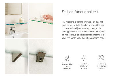 Stiklinė lentynėlė Pusiau permatoma